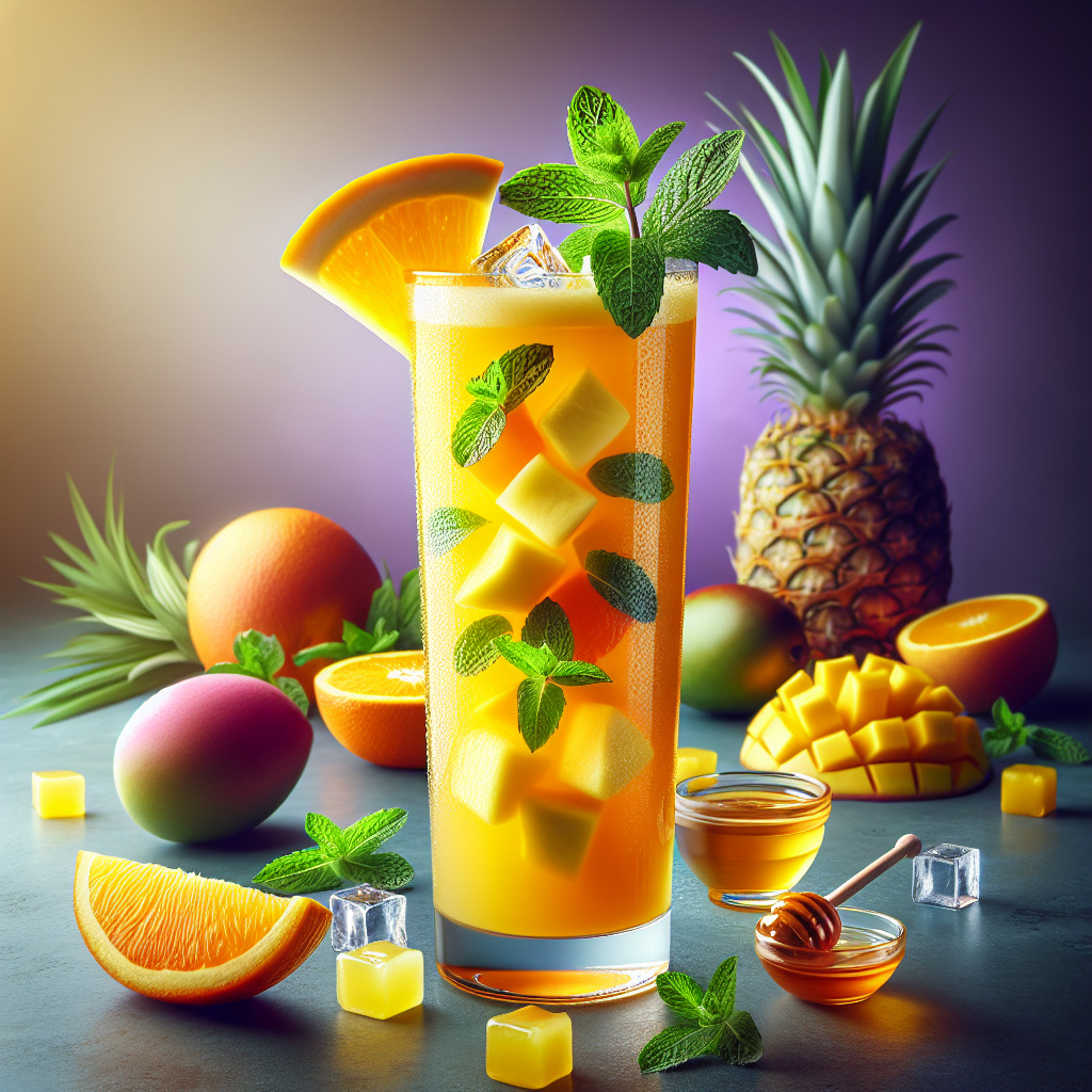 des Drinks  "Sunny Energy Boost"