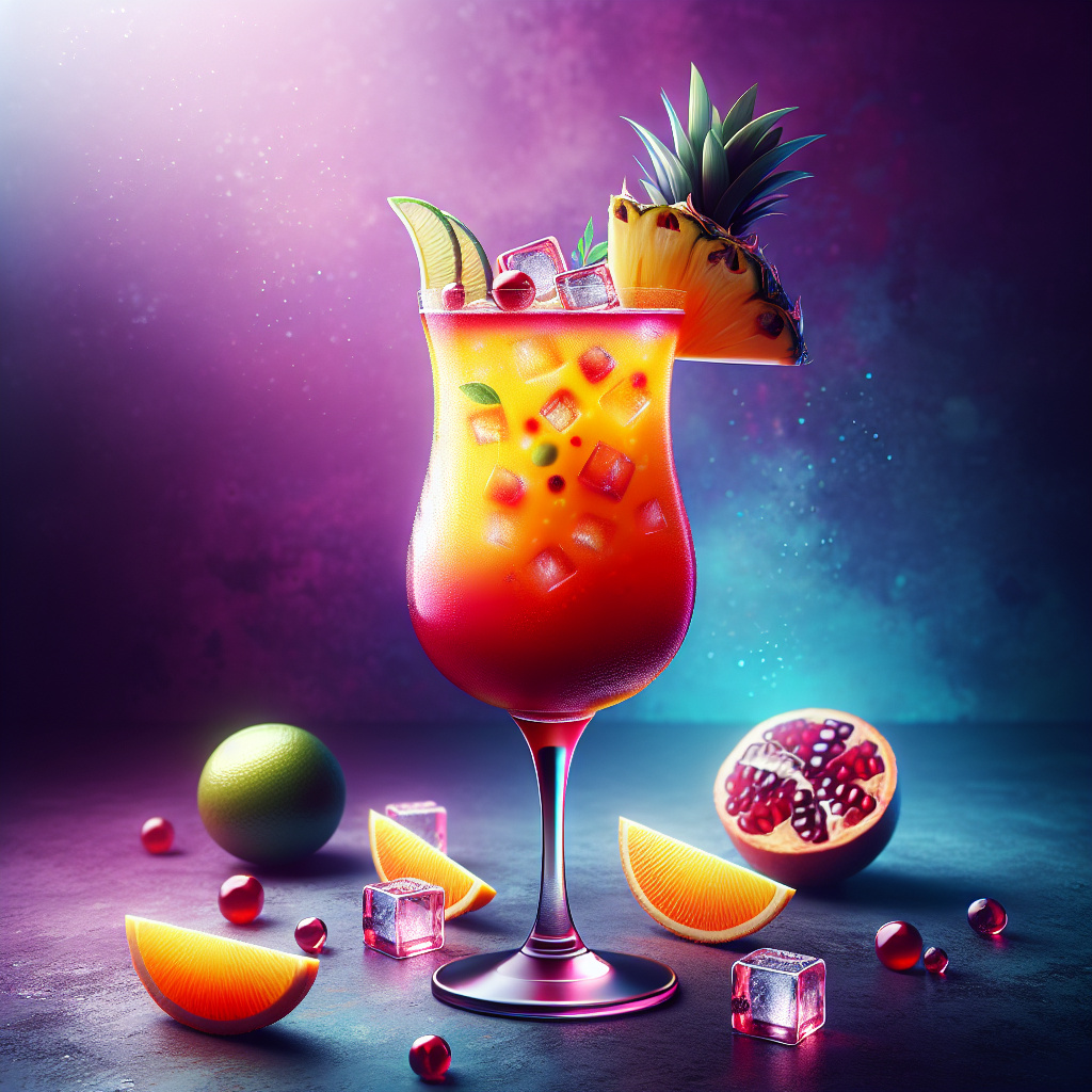 des Drinks "Fruity Fury Punch"